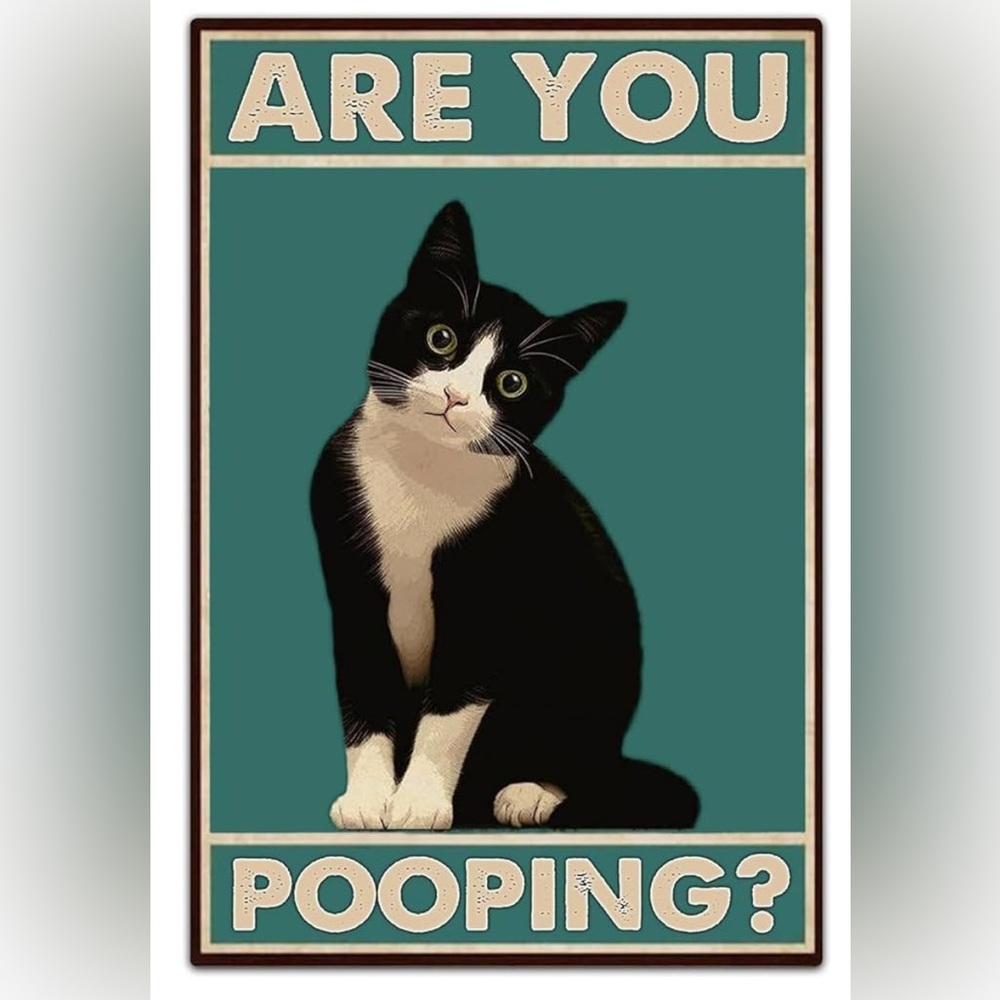 Cat are You Pooping Banner,23 1/2 x 35,